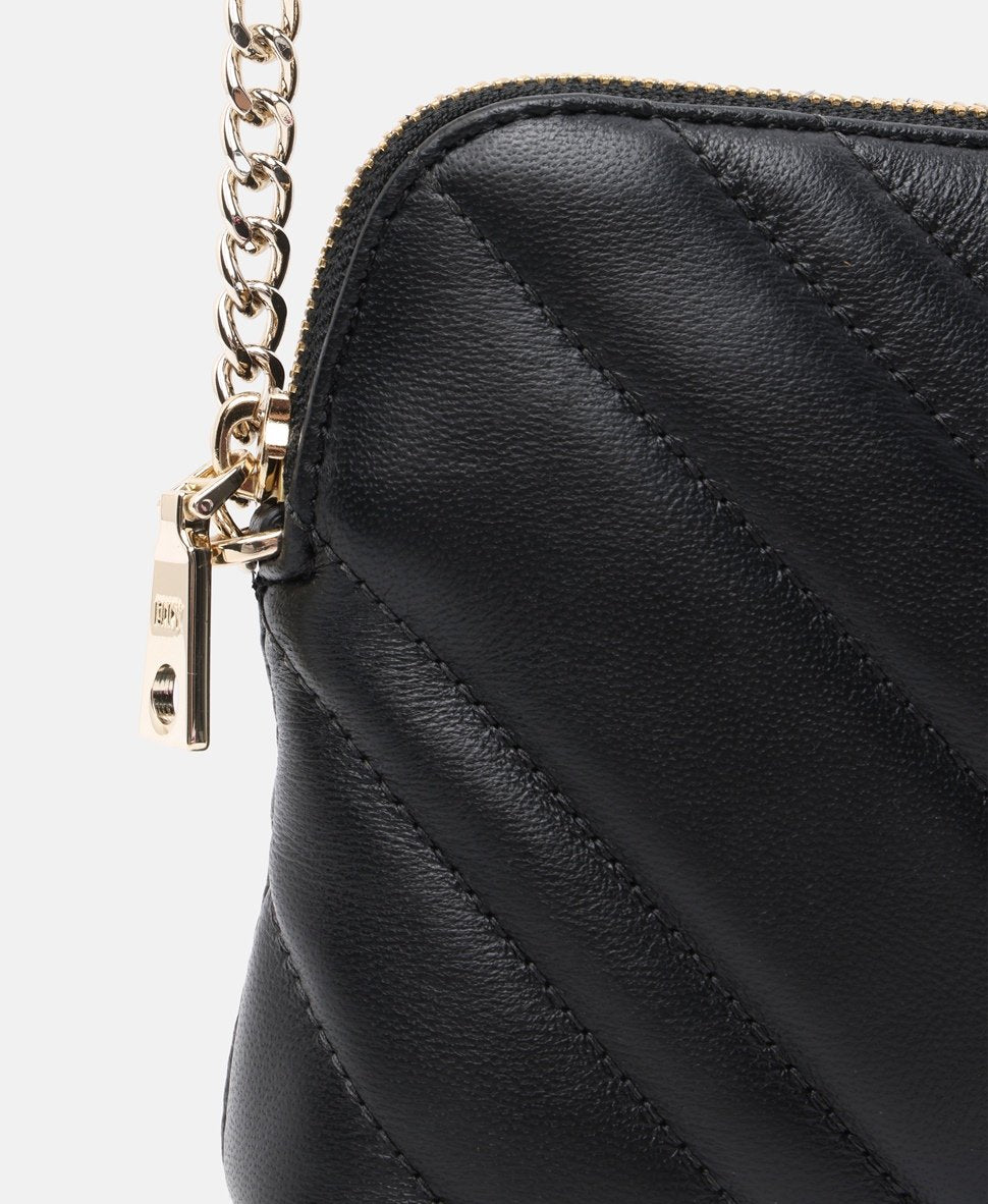 DKNY Kožená messenger taška Černá 2