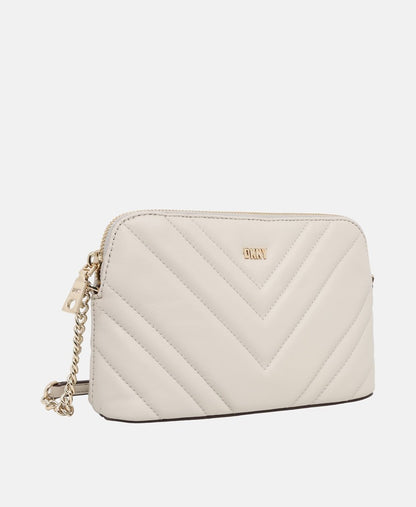 DKNY Kožená messenger taška Šedá 1