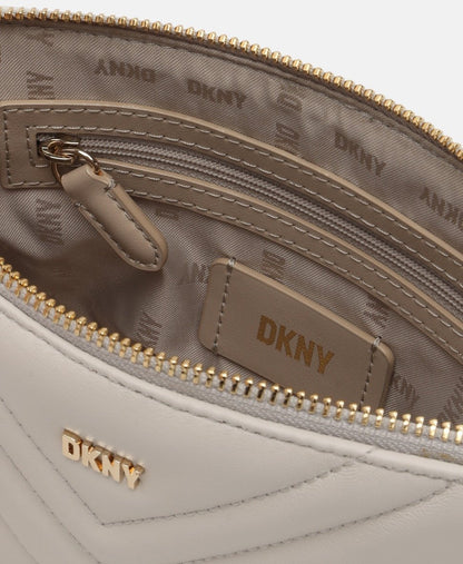 DKNY Kožená messenger taška Šedá 3