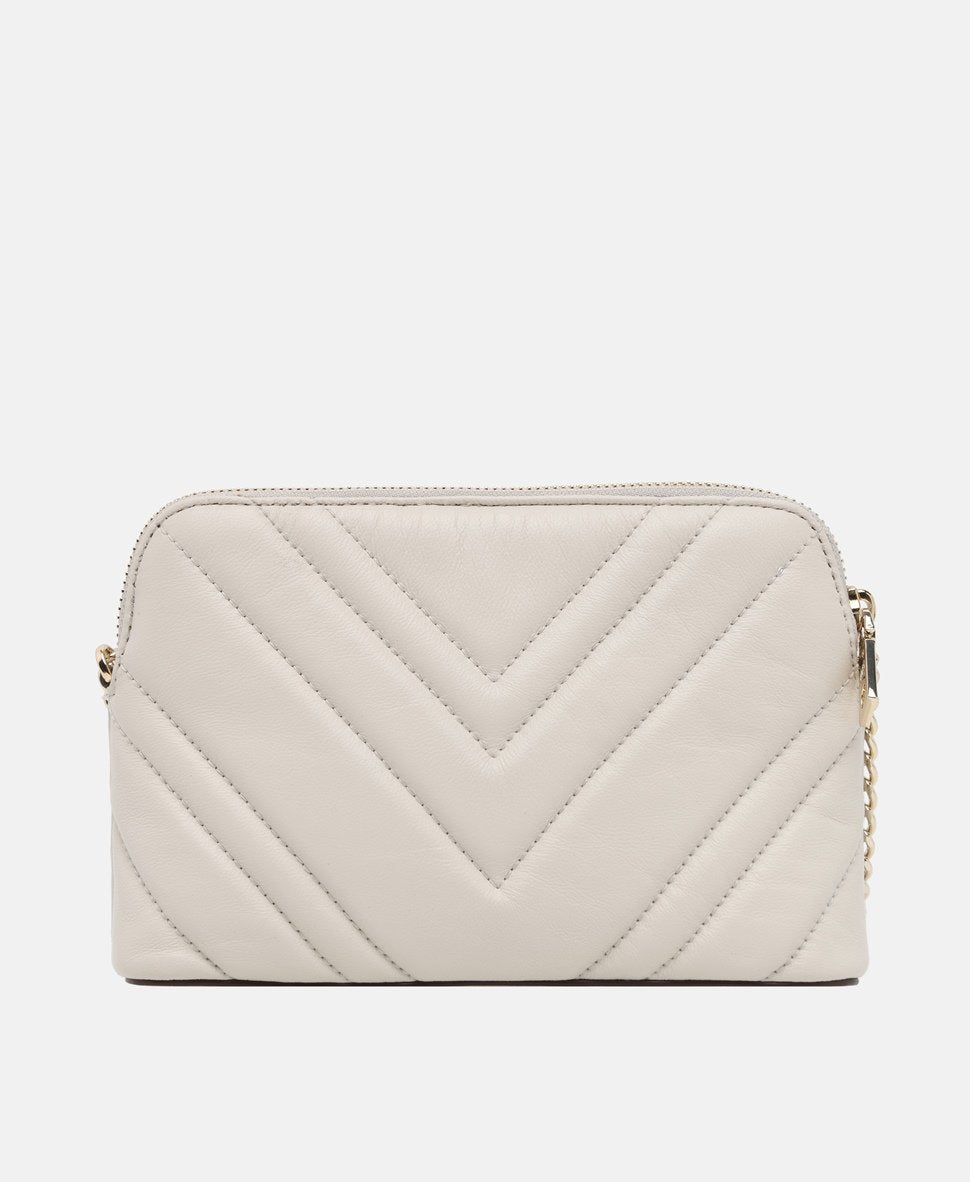 DKNY Kožená messenger taška Šedá 4