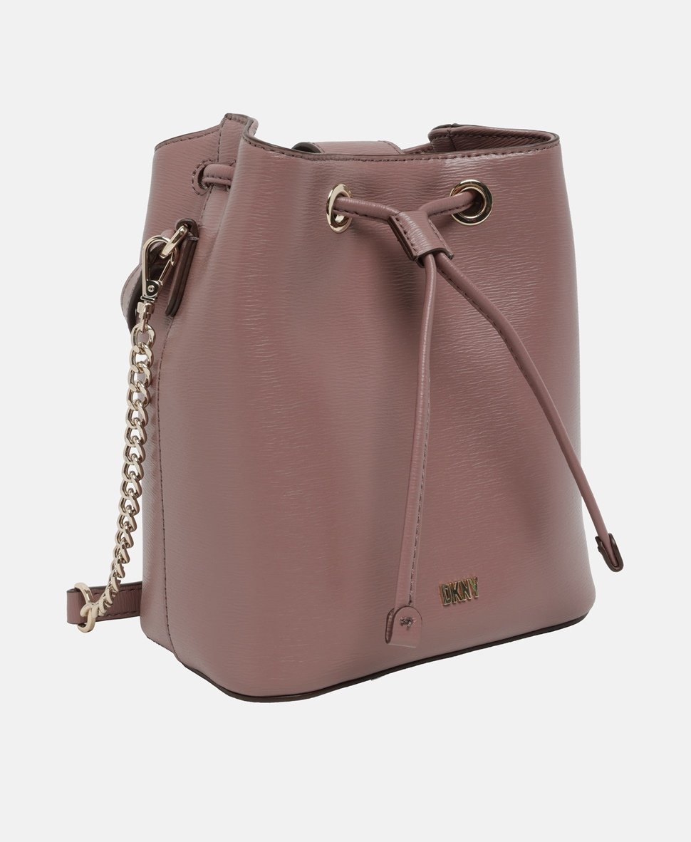 DKNY kožená hobo kabelka Taupe 1