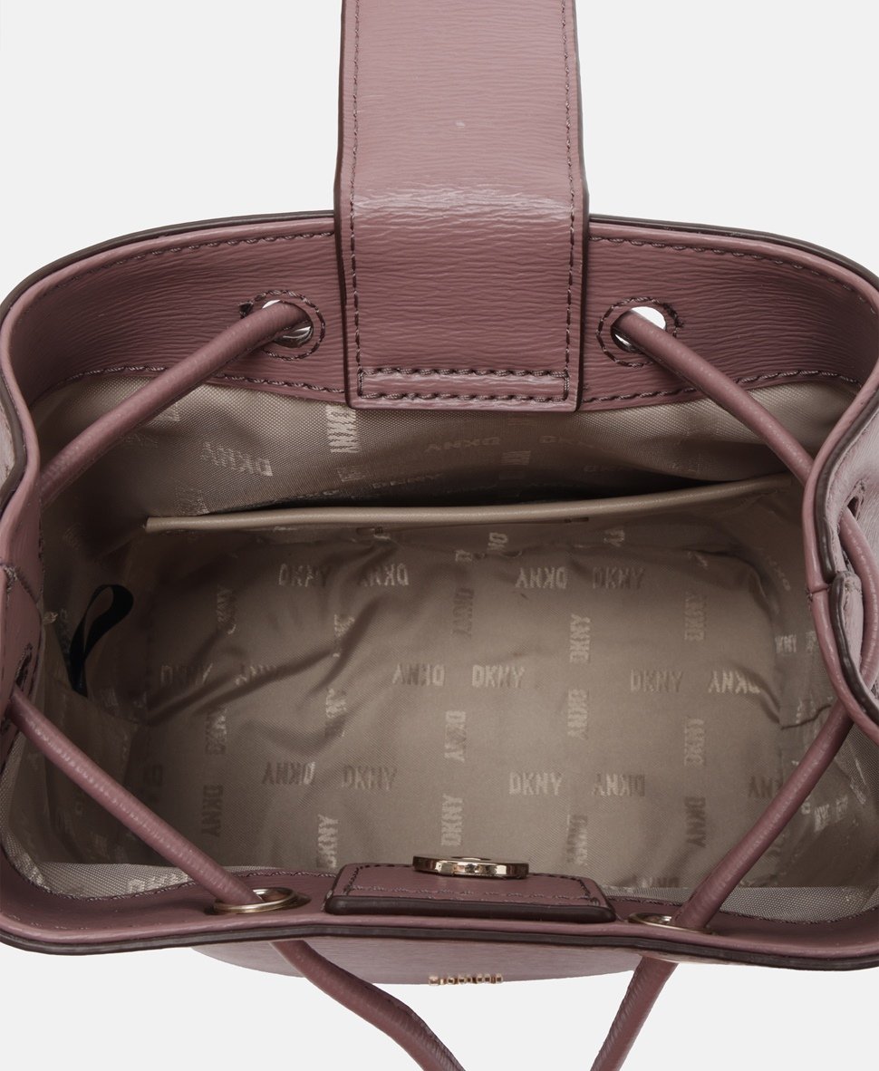 DKNY kožená hobo kabelka Taupe 3