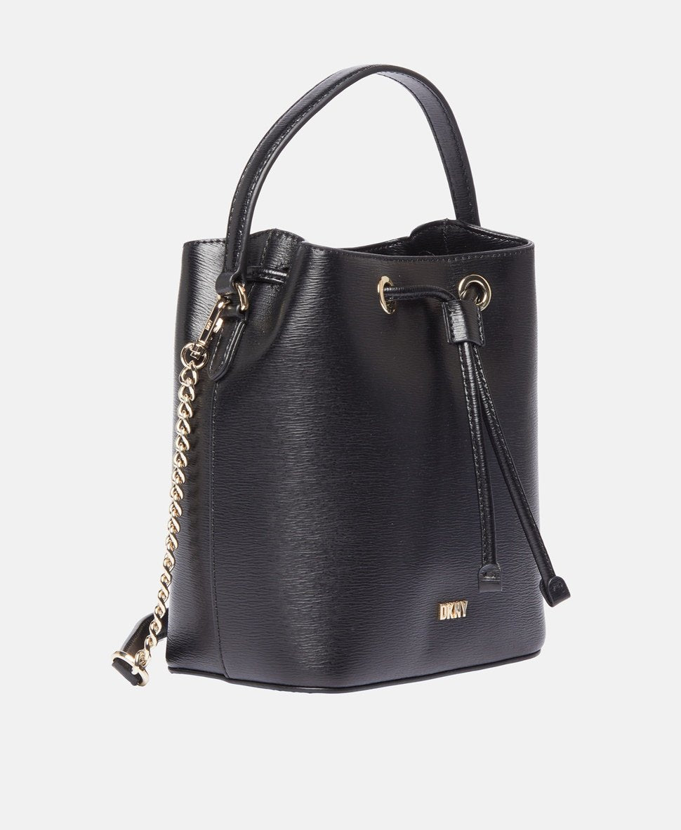 DKNY kožená hobo kabelka Černá 1