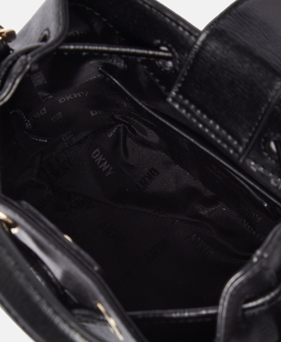 DKNY kožená hobo kabelka Černá 3