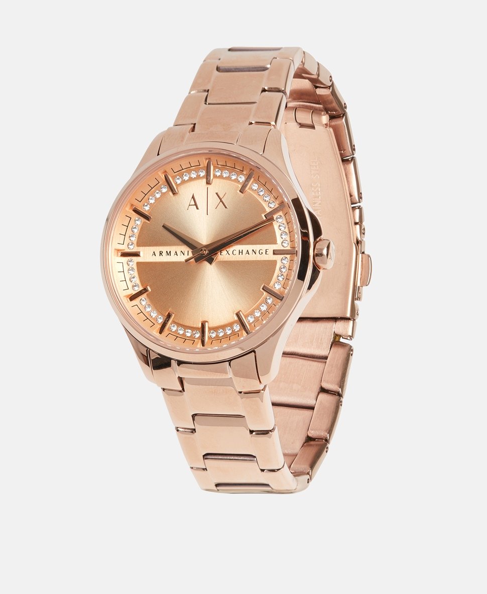 Armani Exchange hodinky Růžově zlatá 1