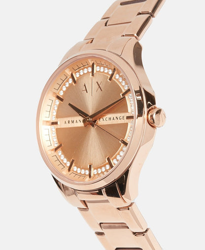Armani Exchange hodinky Růžově zlatá 2
