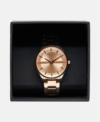 Armani Exchange hodinky Růžově zlatá 4