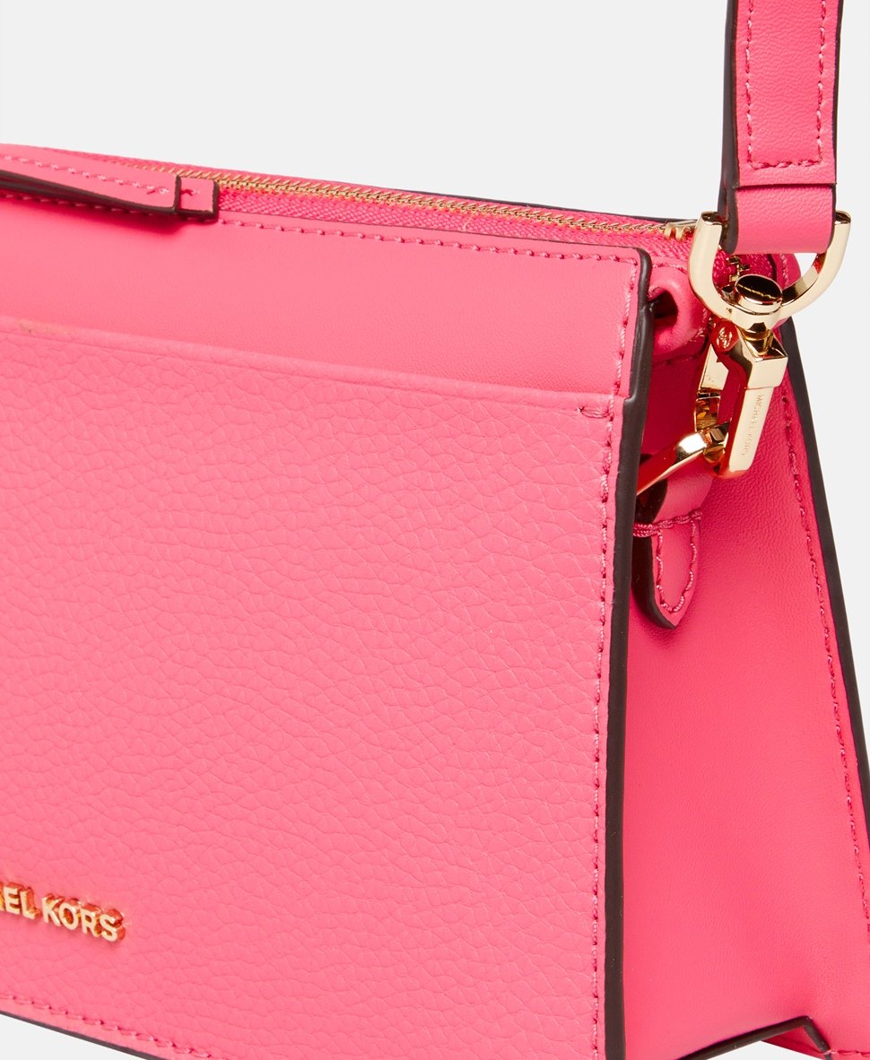 Michael Michael Kors Kožená messenger taška Fuchsiová 2