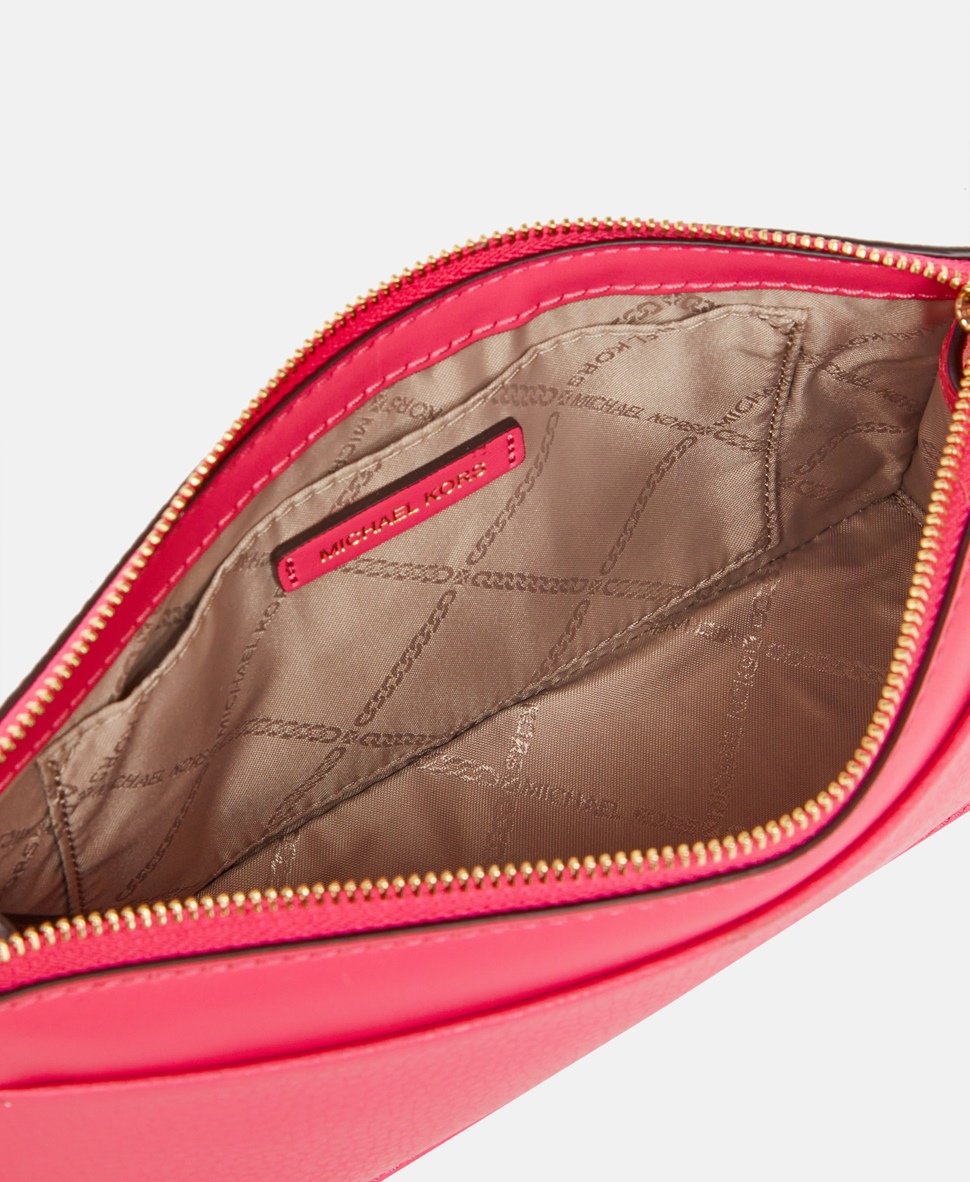 Michael Michael Kors Kožená messenger taška Fuchsiová 3