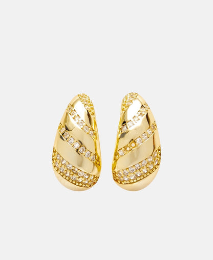 Lawrence Grey Jewelry Obručové náušnice Zlatá 2
