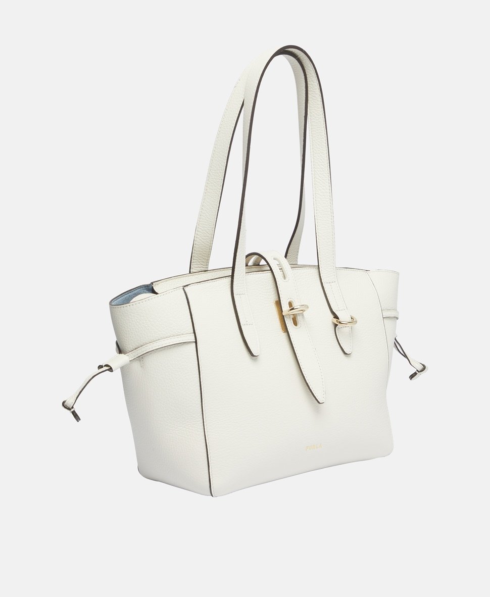 Furla kožená kabelka shopper Bílá 1