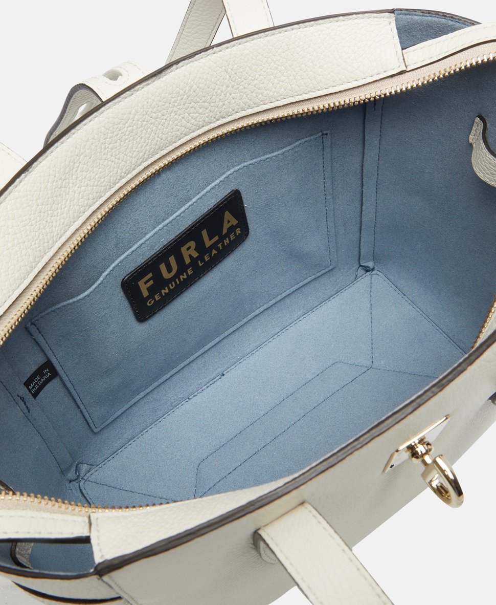 Furla kožená kabelka shopper Bílá 3