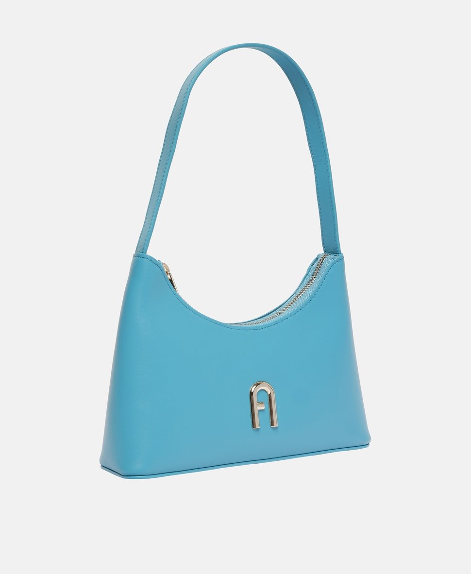 Furla Kožená kabelka přes rameno Modrá 1