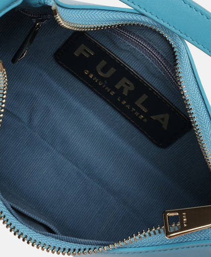 Furla Kožená kabelka přes rameno Modrá 3