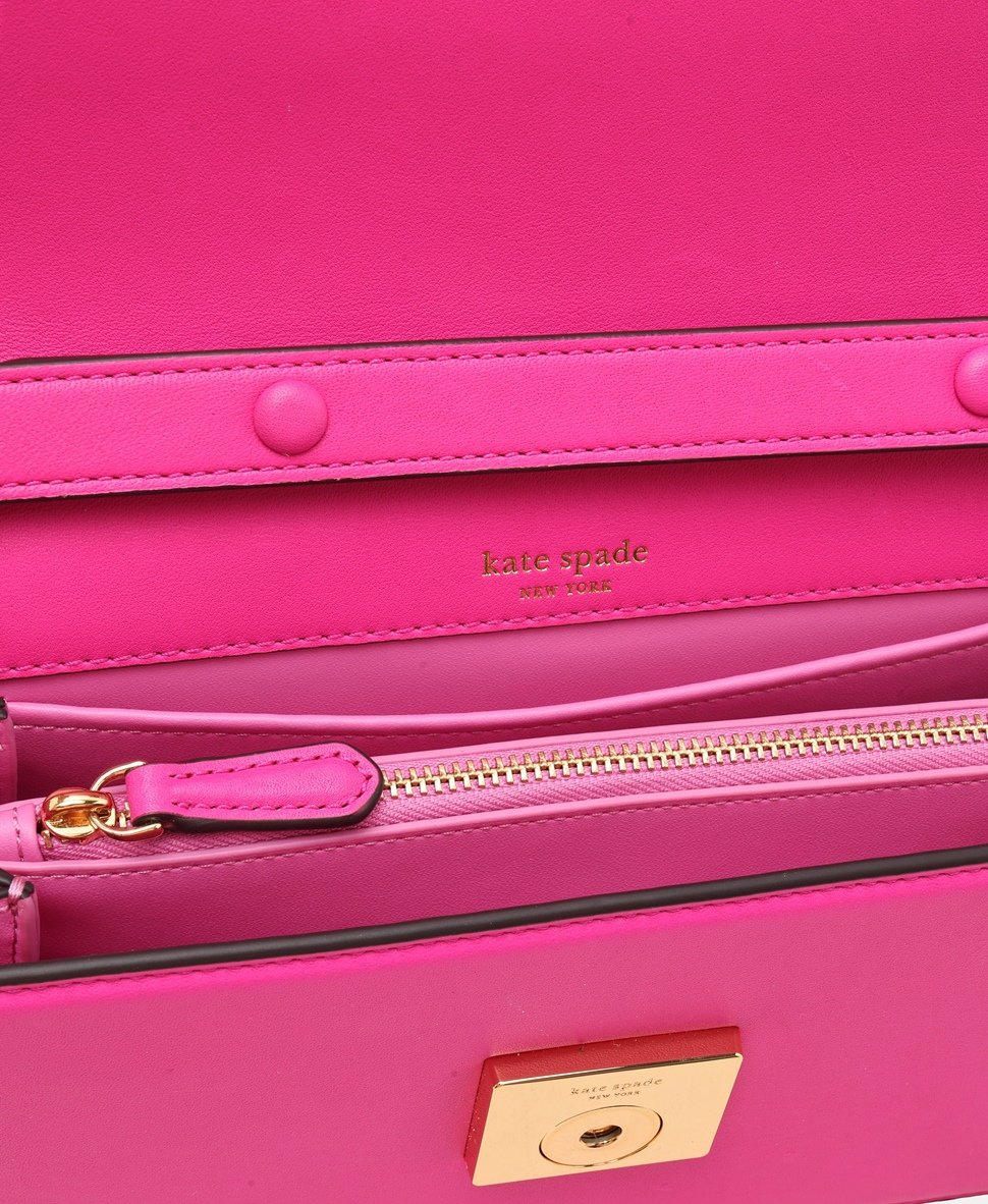 Kate Spade Kožená messenger taška Růžová 3
