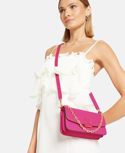 Kate Spade Kožená messenger taška Růžová 5