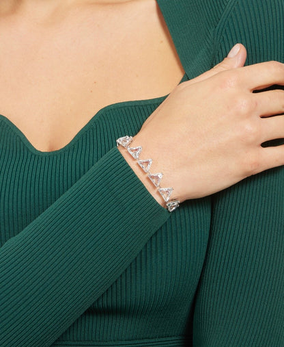 Swarovski náramek Stříbrná 4