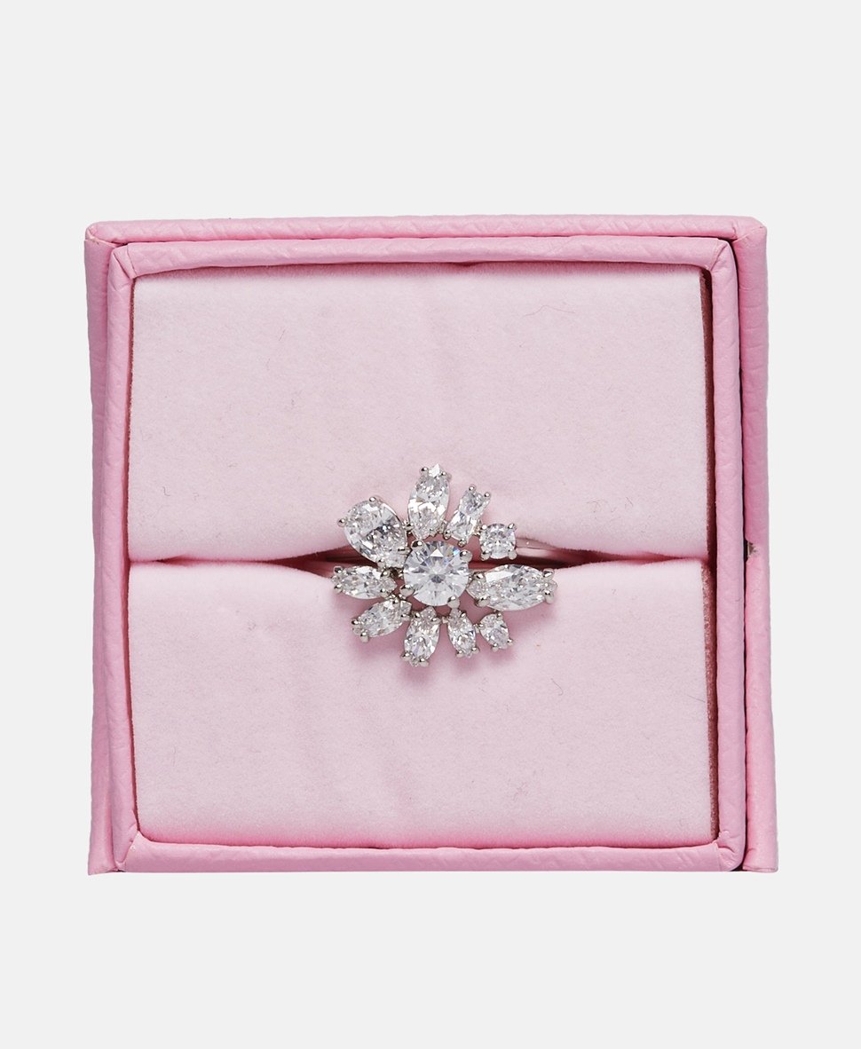 Swarovski prsteny, sada 2 kusů Stříbrná 3