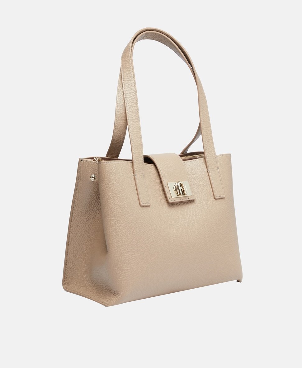 Furla kožená kabelka tote Tan 1