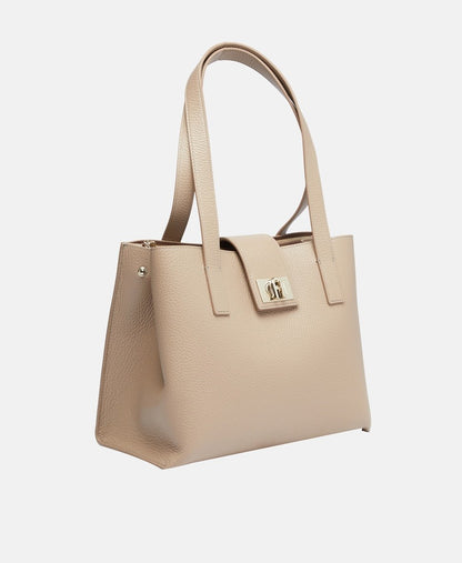 Furla kožená kabelka tote Tan 1