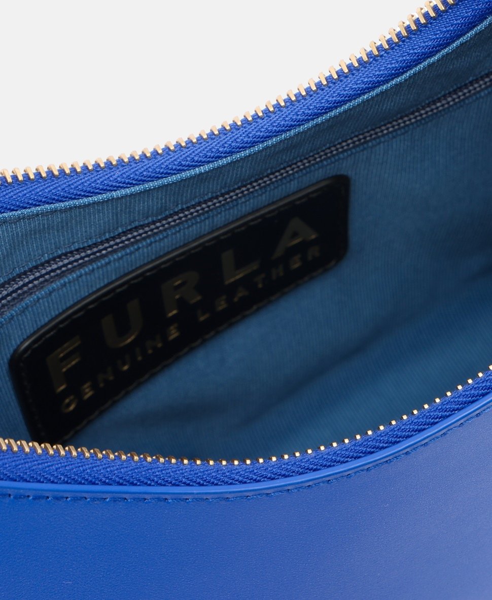 Furla Kožená kabelka přes rameno Královsky modrá 3