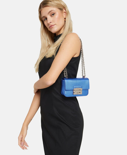 Furla kožená kabelka Královsky modrá 5