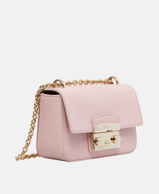 Furla Kožená kabelka přes rameno Růžová 1