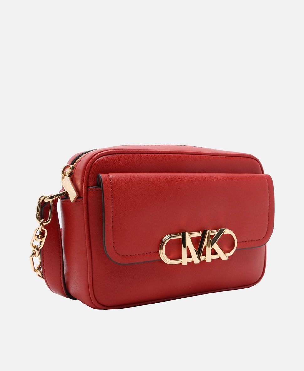 Michael Michael Kors Kožená messenger taška Červená 1