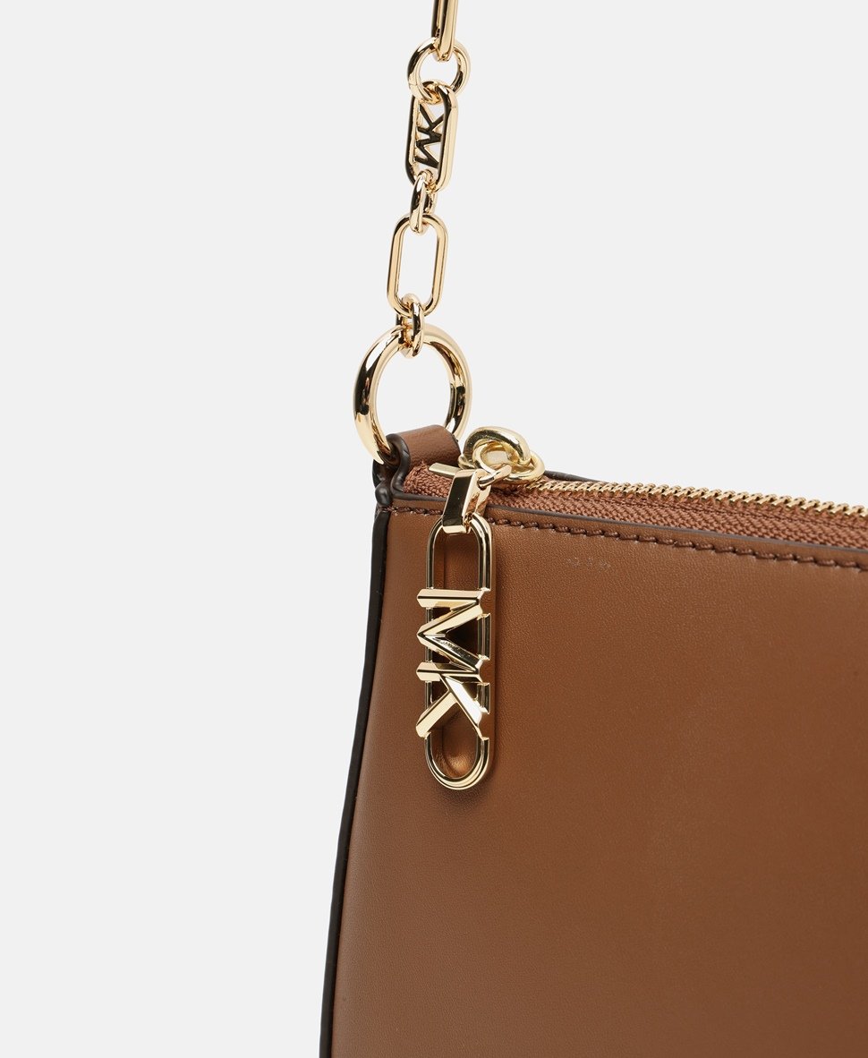 Michael Michael Kors Kožená kabelka přes rameno Koňaková 2