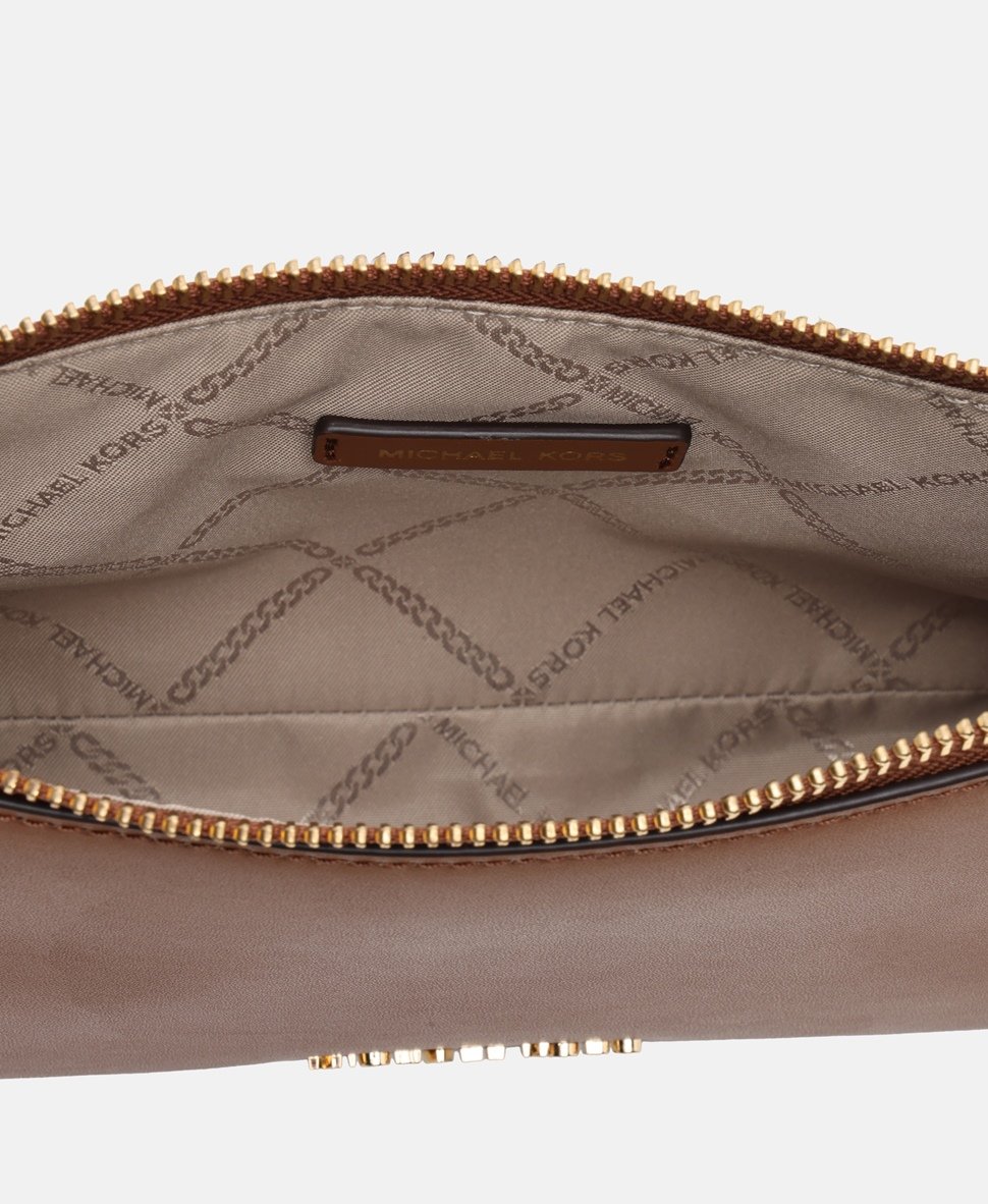 Michael Michael Kors Kožená kabelka přes rameno Koňaková 3