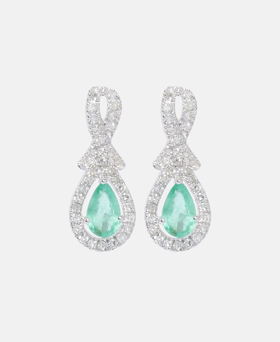 Le Diamantaire diamantové puzetové náušnice Bílé zlato 2