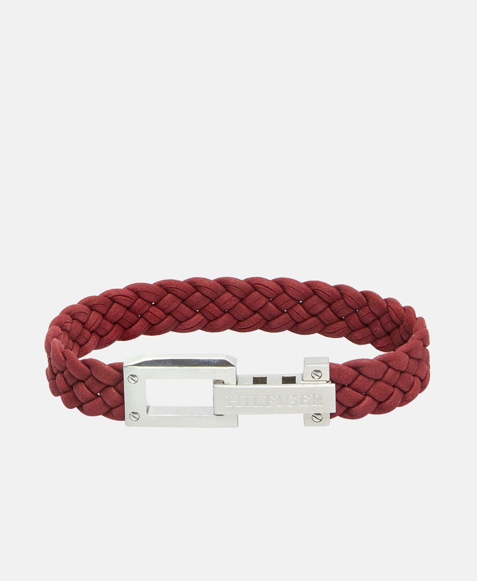 Tommy Hilfiger kožený náramek Bordó 1