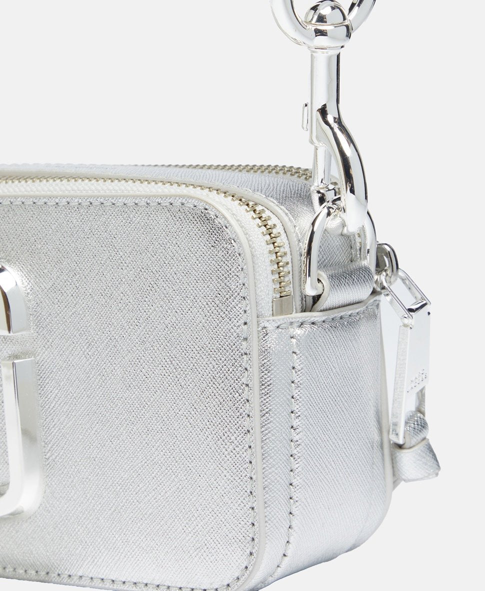 Marc Jacobs Kožená messenger taška Stříbrná 2