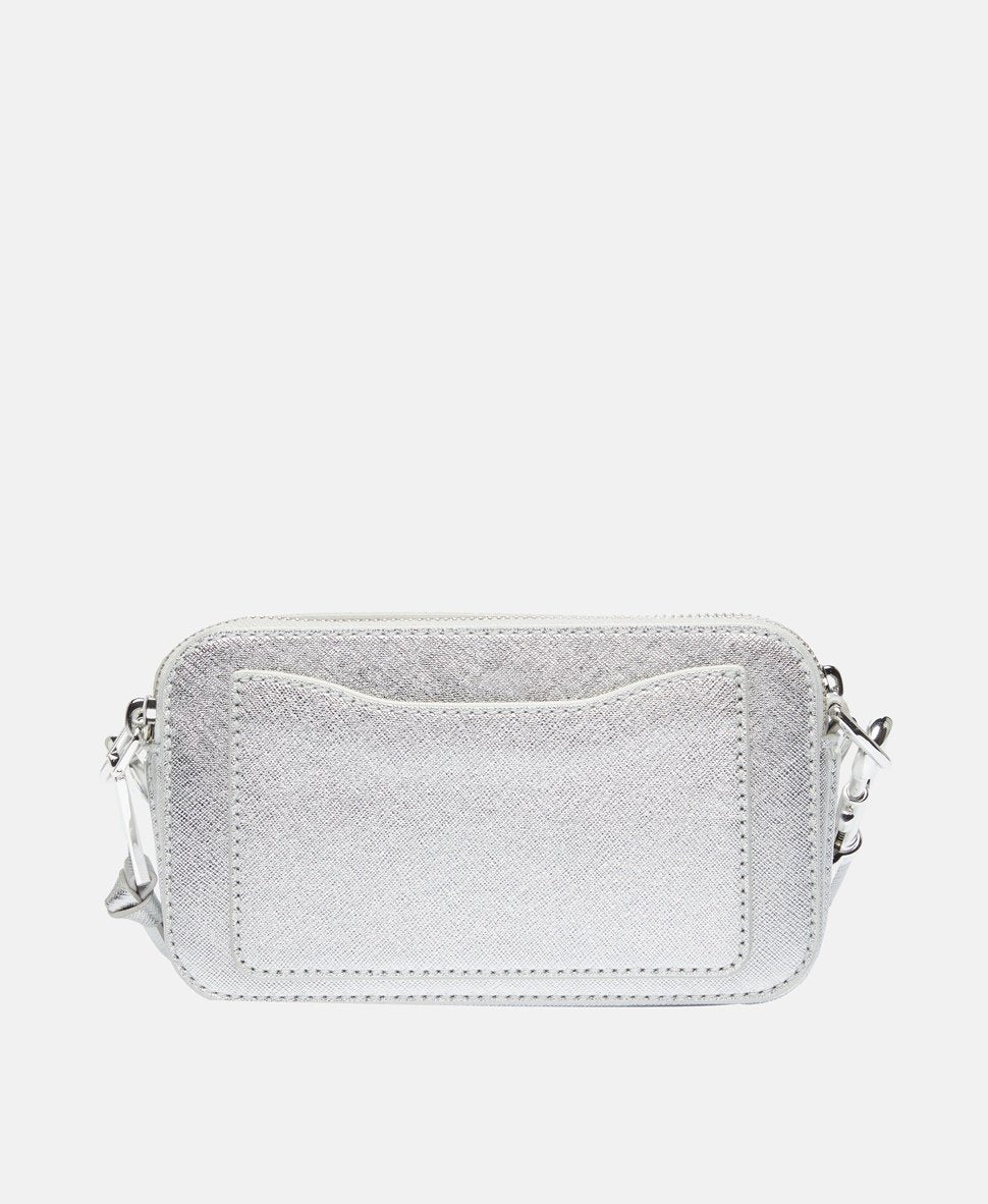 Marc Jacobs Kožená messenger taška Stříbrná 4