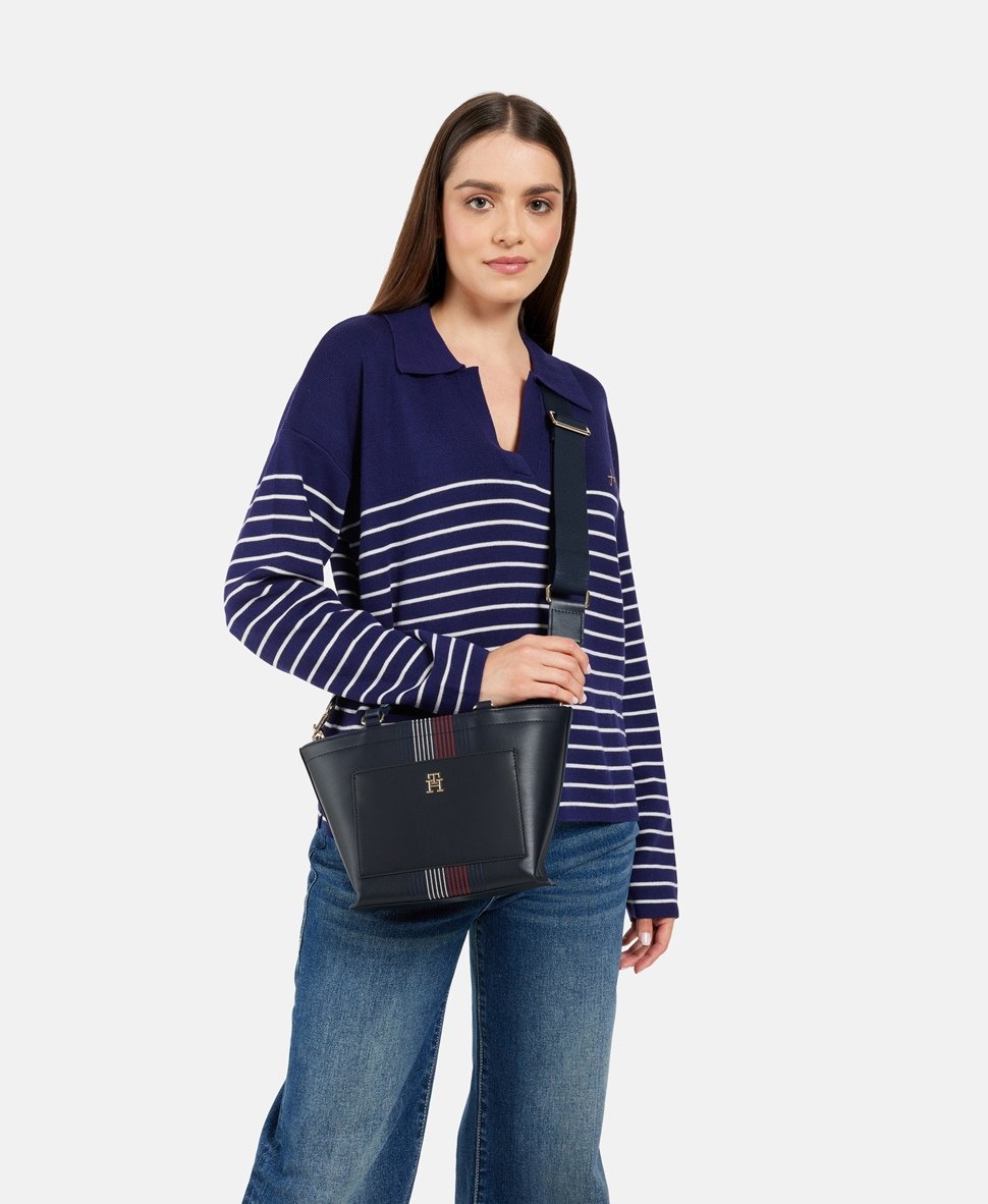 Tommy Hilfiger kabelka tote Tmavě modrá 5