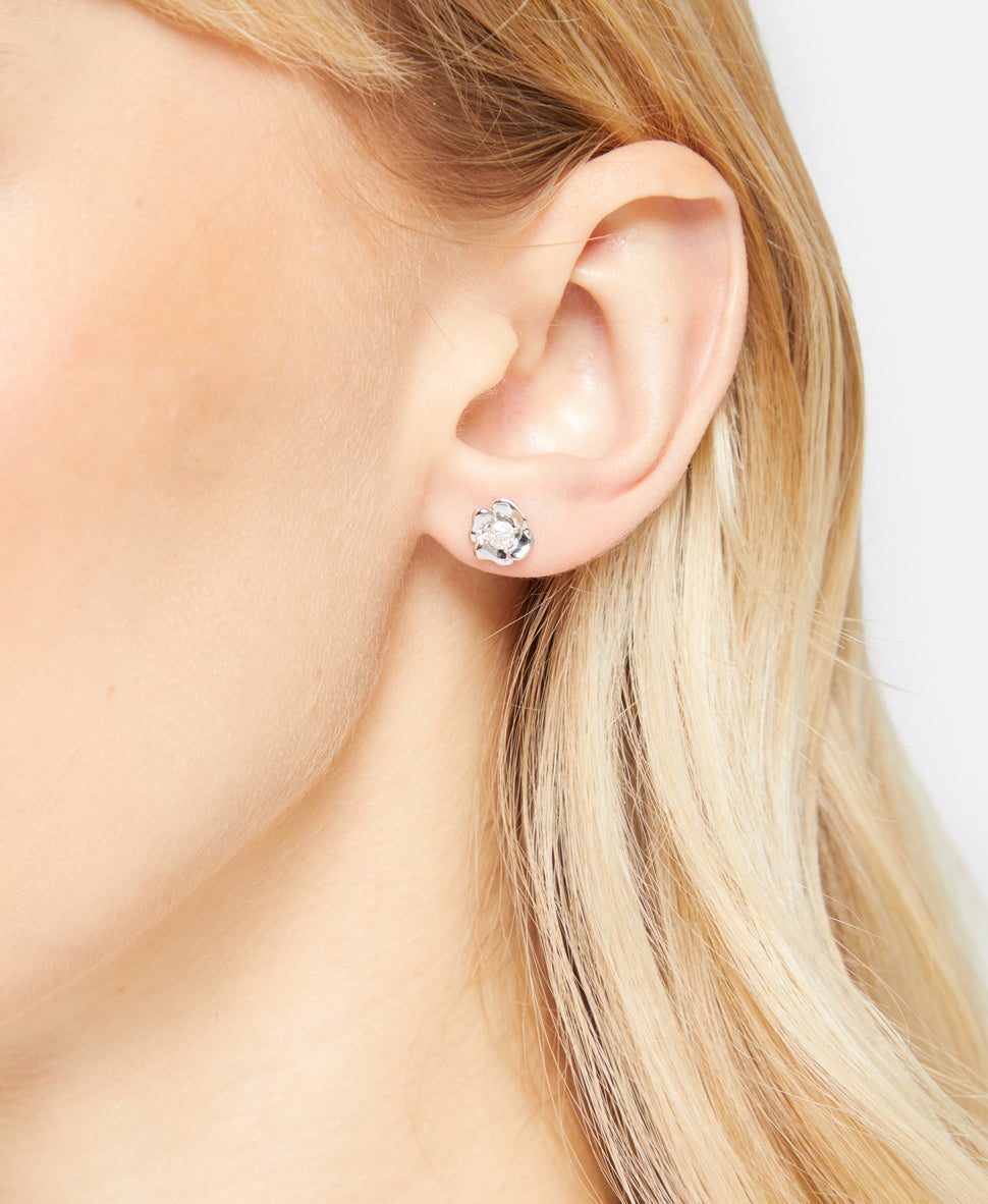 Muse Jewels diamantové puzetové náušnice Bílé zlato 4