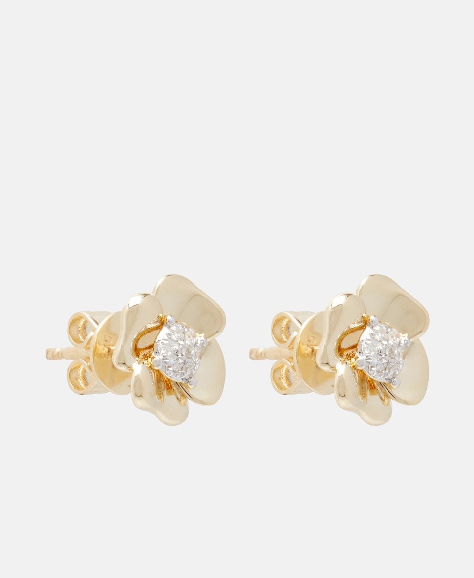 Muse Jewels diamantové puzetové náušnice Zlatá 1