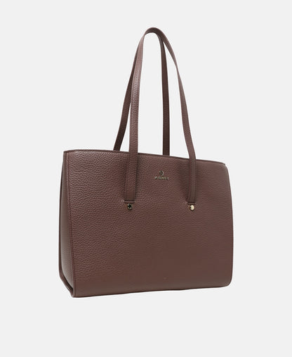 Aigner kožená kabelka tote Starorůžová 1