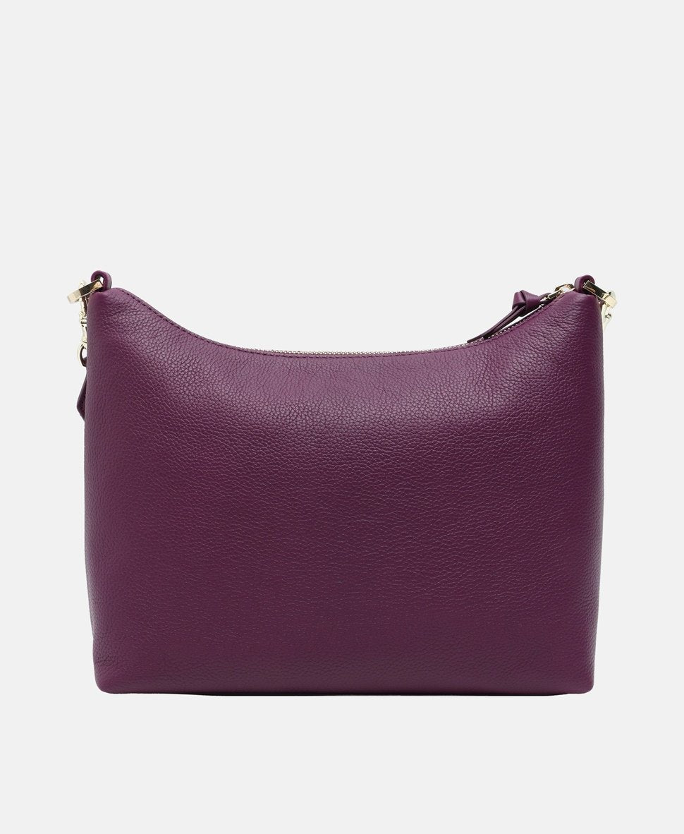 Aigner Kožená messenger taška Fialová 4