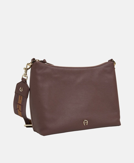 Aigner Kožená messenger taška Starorůžová 1