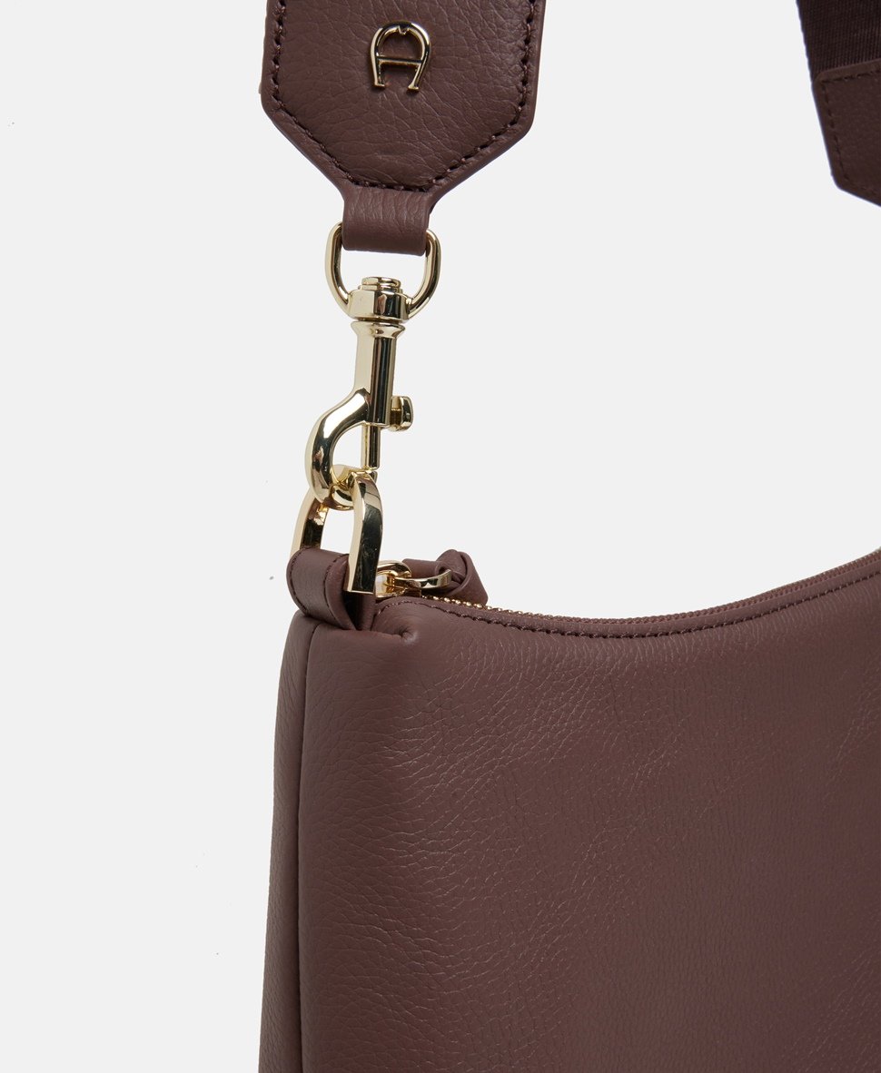 Aigner Kožená messenger taška Starorůžová 2