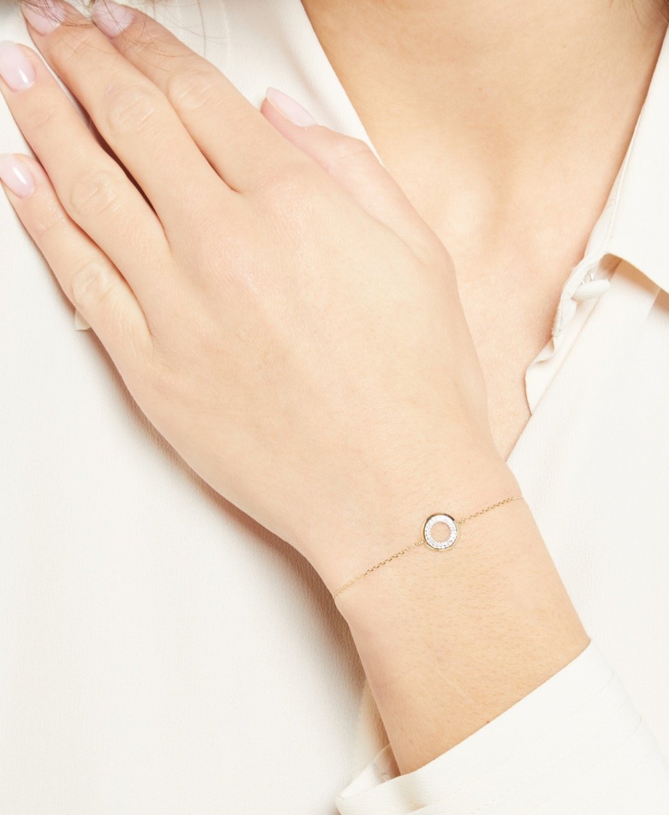 Muse Jewels diamantový náramek Zlatá 4