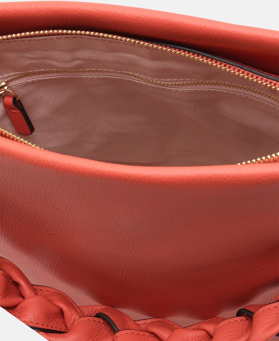 Coccinelle Kožená kabelka přes rameno Starorůžová 3