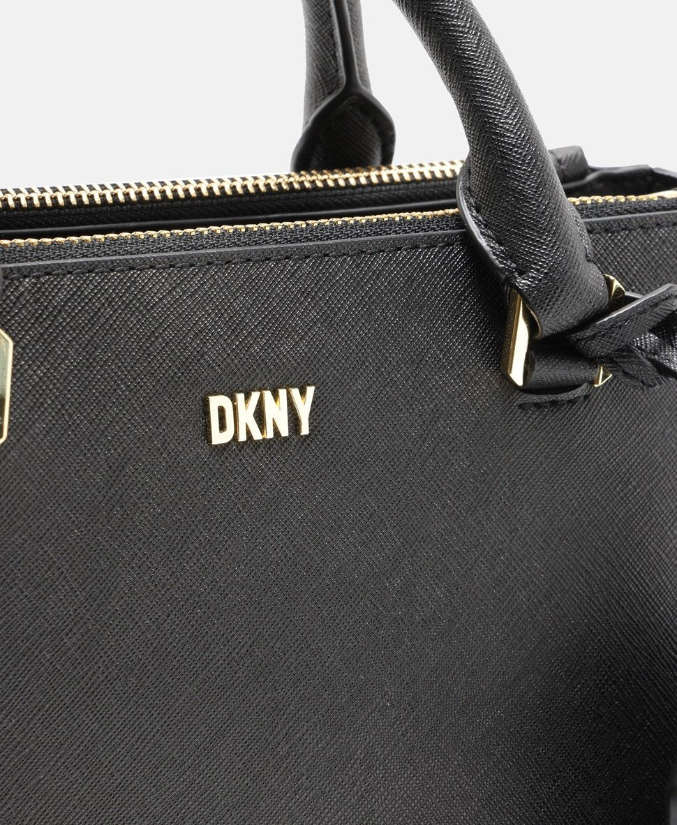 DKNY Kožená kabelka přes rameno Černá 2