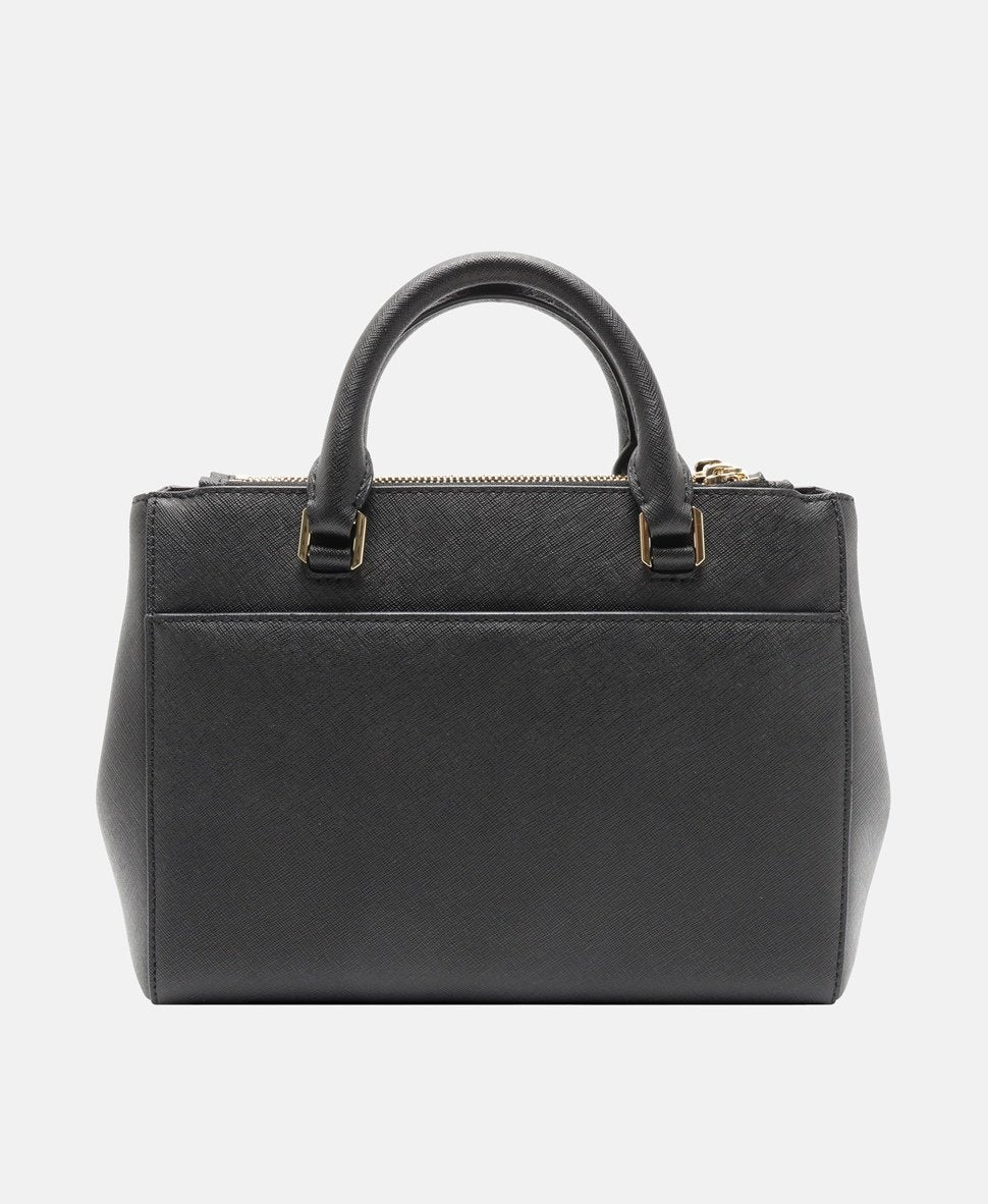 DKNY Kožená kabelka přes rameno Černá 4