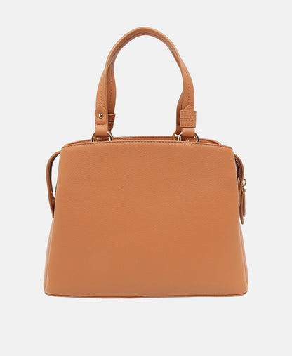 DKNY Kožená messenger taška Karamelová 4