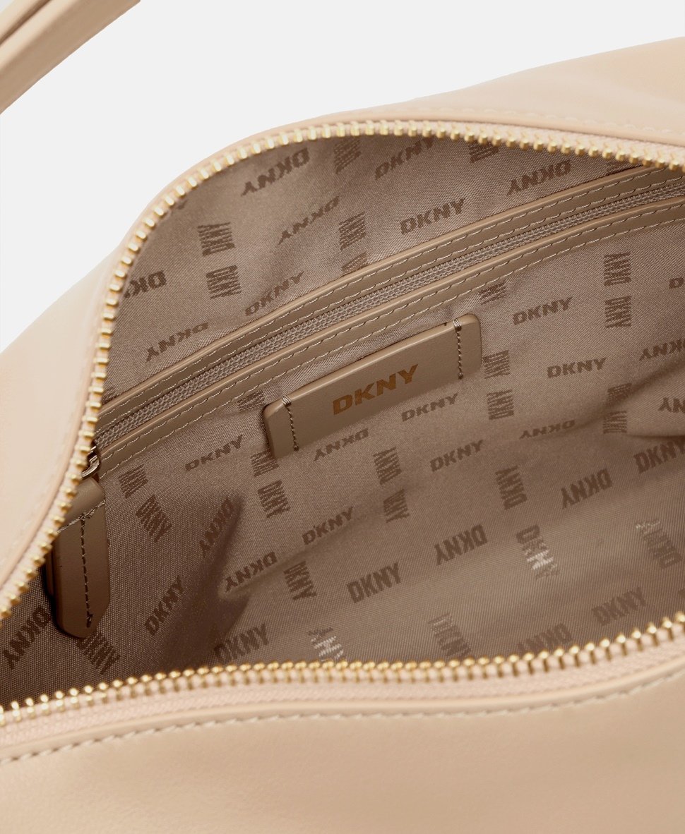 DKNY kožená hobo kabelka Jěmně béžová 3