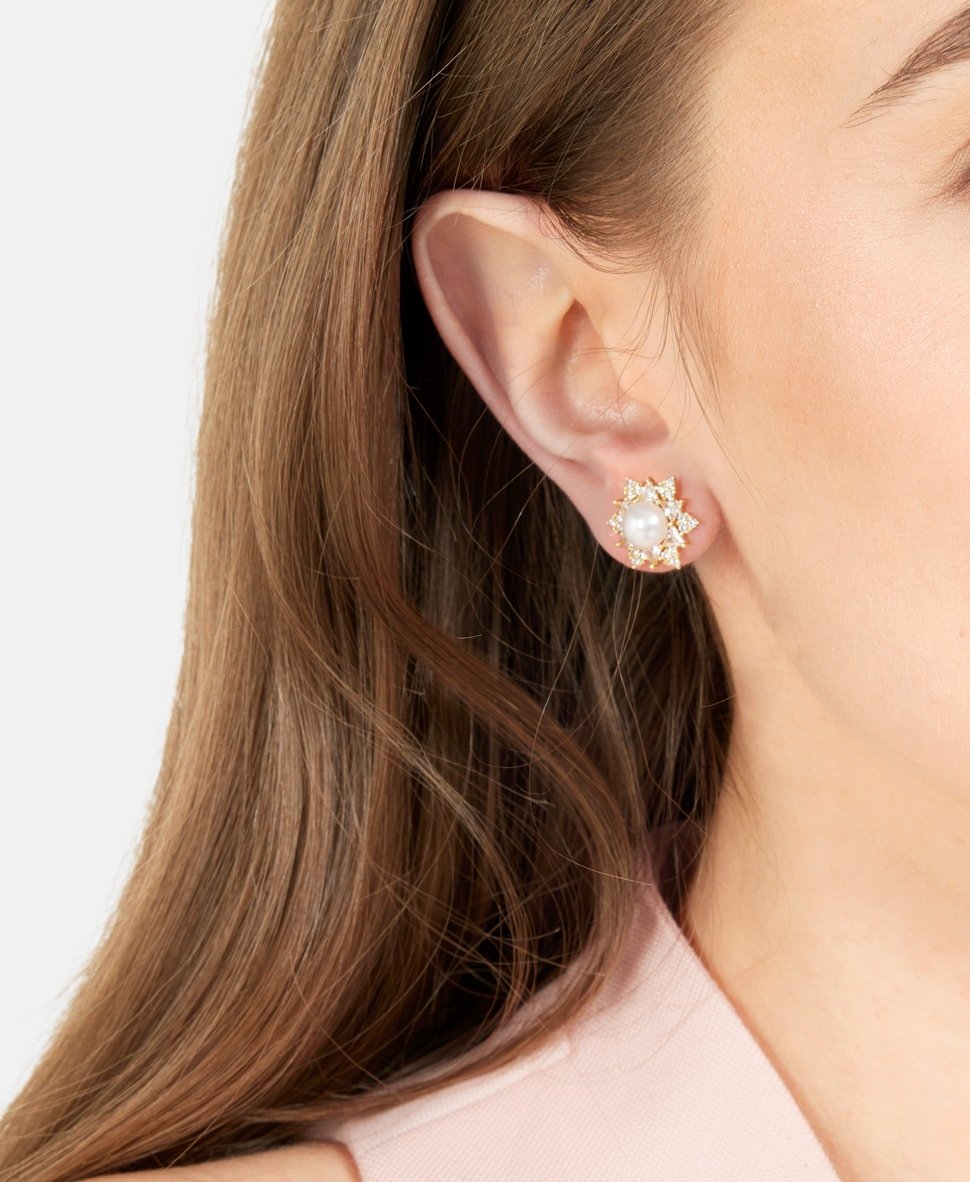 Lawrence Grey Jewelry Puzetové náušnice Zlatá 3