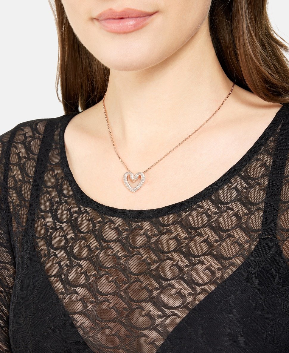 Swarovski řetízek s přívěskem Růžově zlatá 4