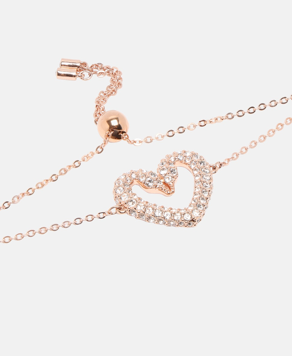 Swarovski náramek Růžově zlatá 2